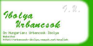 ibolya urbancsok business card